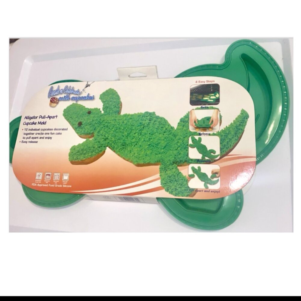 Alligator Pull-Apart Cupcake Silicone Mold Create N Celebrate with Cupcakes
